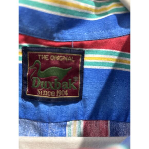 Duxbak Men’s XL Stripped Vintage Shirt, Y2K Cotton, Great Cond! L 32”, Chest 52” - Picture 2 of 16